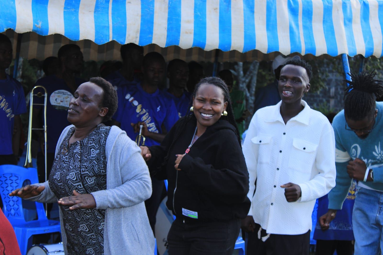 Community members celebrating at the foundation launch