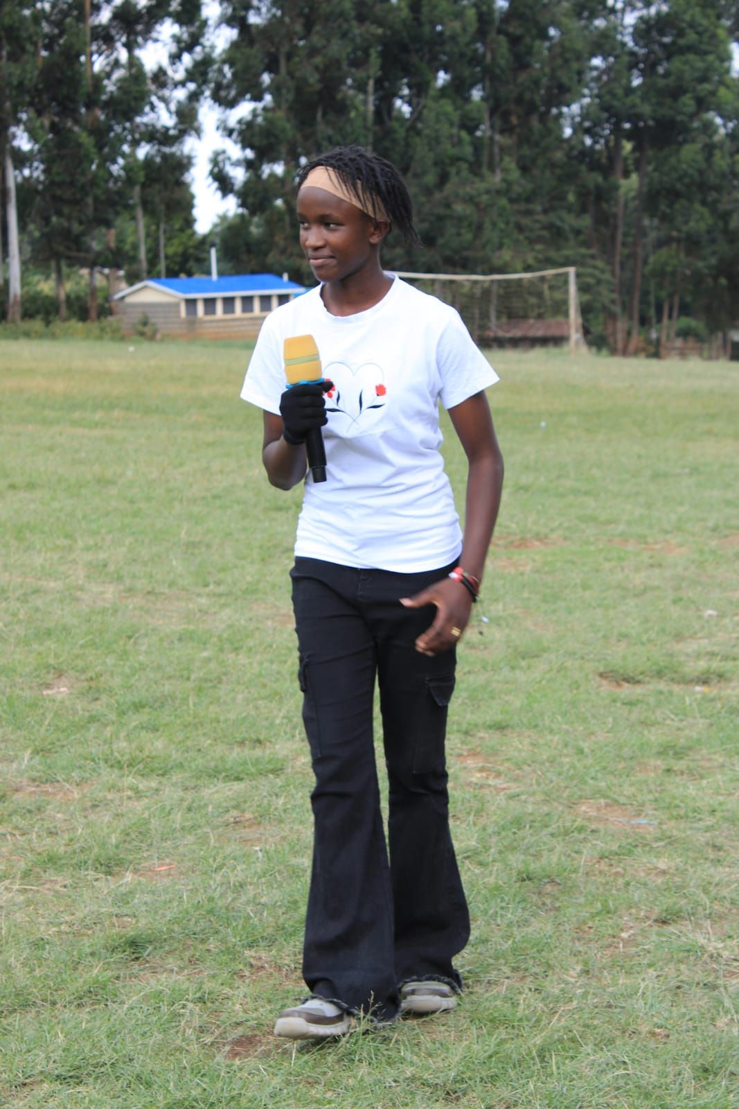 Young person speaking at the Matele Foundation event