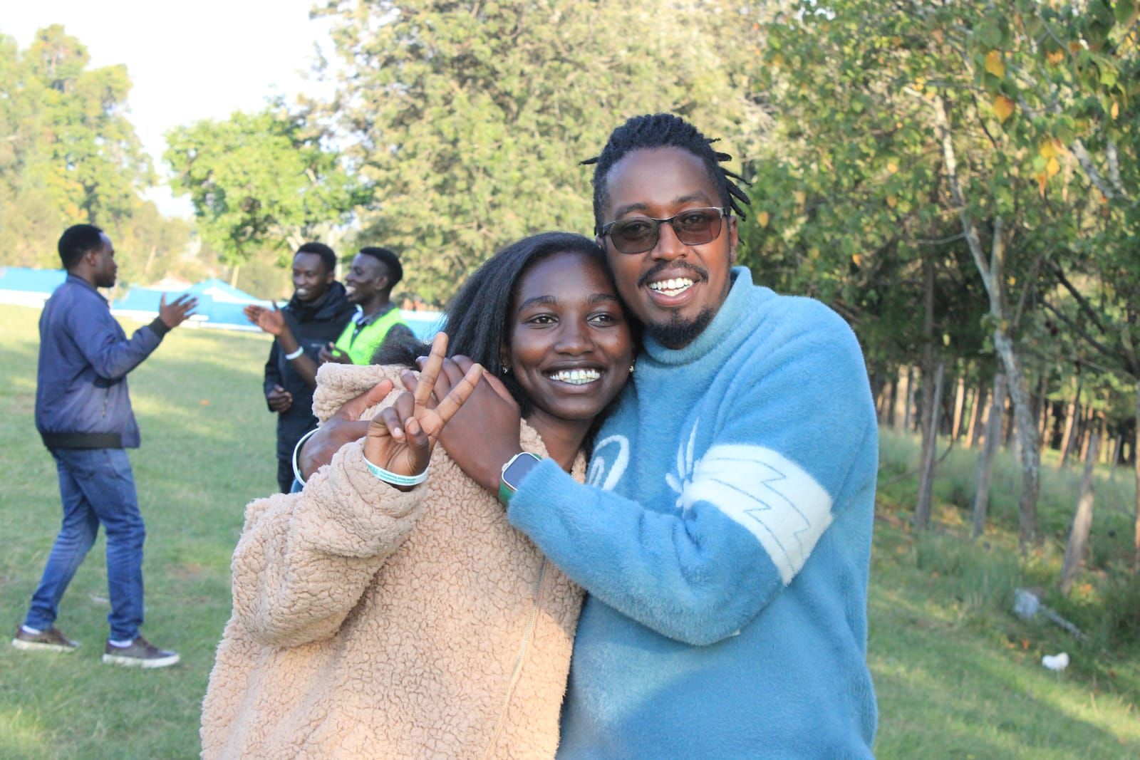 Happy young people from the Matele Foundation community in Sachangwan